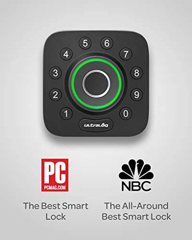 Smart Lock, ULTRALOQ U-Bolt Pro, 6-in-1 Keyless Entry Door Lock with App, Fingerprint, Bluetooth and Keypad, ANSI Grade 1 Certified, Smart Door Lock, Smart Deadbolt, Front Door Lock, IP65 Waterproof