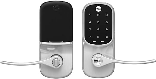 Yale Assure Lever - Z-Wave Smart Door Lever for Keyless Access (for Doors with no deadbolt) - Works with Ring Alarm, Samsung SmartThings and More - Nickel