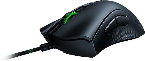 Razer DeathAdder V2 Special Edition Gaming Mouse: 20K DPI Optical Sensor - 2nd Gen Faster Optical Switch - 8 Programmable Buttons - Rubberized Side Grips - Ergonomic Design - Green Speedflex Cable