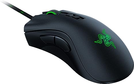 Razer DeathAdder V2 Special Edition Gaming Mouse: 20K DPI Optical Sensor - 2nd Gen Faster Optical Switch - 8 Programmable Buttons - Rubberized Side Grips - Ergonomic Design - Green Speedflex Cable