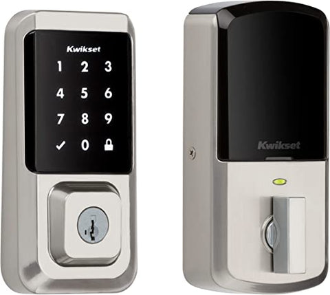 Kwikset Halo Wi-Fi Smart Door Lock, Keyless Entry Electronic Touchscreen Deadbolt With SmartKey Security, No Hub Required App Remote Control, Satin Nickel