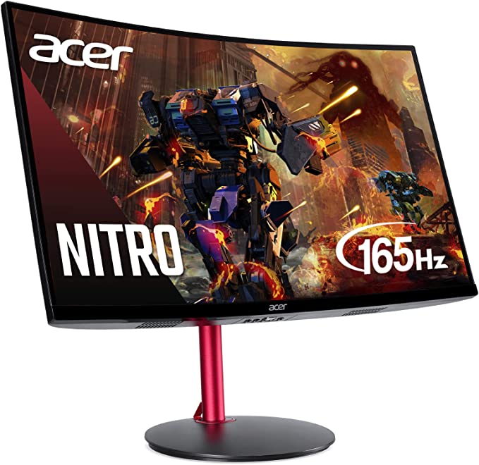 Nitro by Acer 27" Full HD 1920 x 1080 1500R Curve PC Gaming Monitor | AMD FreeSync Premium | 165Hz Refresh | 1ms (VRB) | ZeroFrame Design | 1 x Display Port 1.4 & 2 x HDMI 2.0 Ports ED270R Mbmiiphx