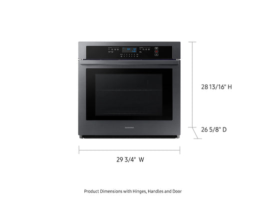 Samsung 30" Smart Single Wall Oven in Black Stainless Steel