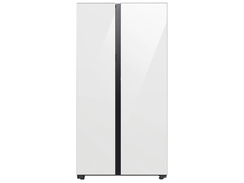 Samsung Bespoke Side-by-Side 28 cu. ft. Refrigerator with Beverage Center™ in White Glass