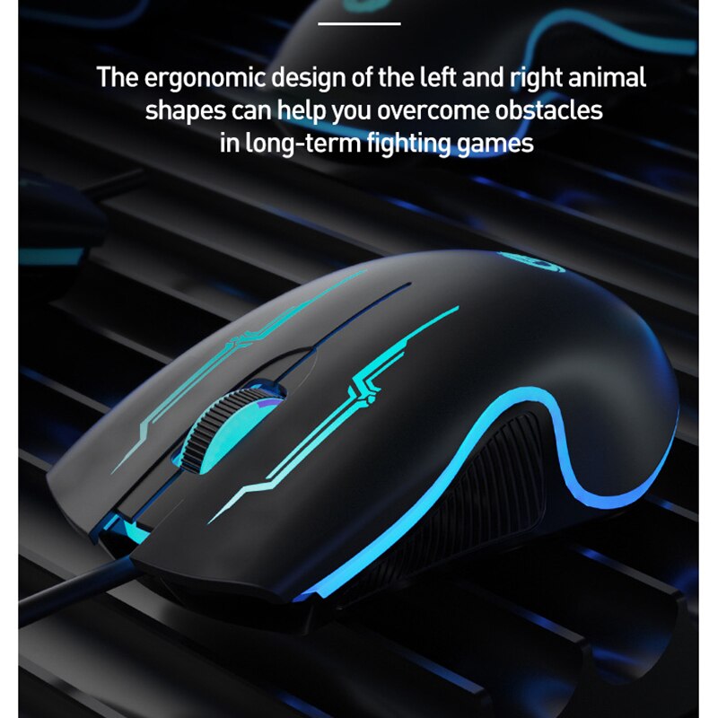 LED Mute Ergonomic Wired Gaming Mouse - Costsold