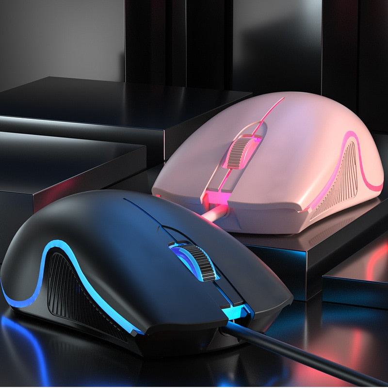 LED Mute Ergonomic Wired Gaming Mouse - Costsold