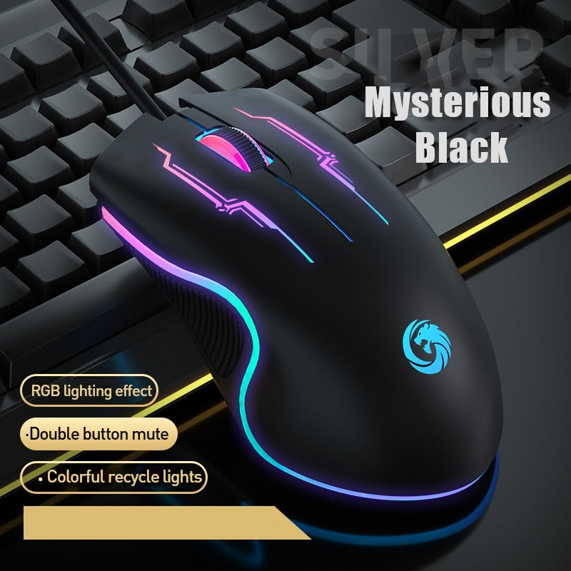 LED Mute Ergonomic Wired Gaming Mouse - Costsold