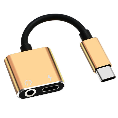 2 In 1 USB Type C Converter To 3.5mm Aux Jack OTG Adapter