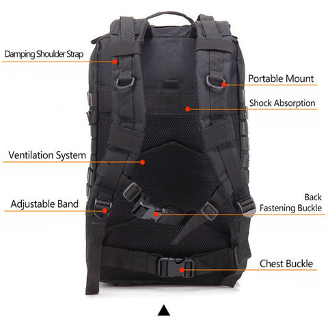 Men Military Camouflage Tactical Waterproof Backpack 