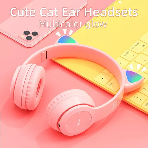 Bluetooth 5.0 Earphones Big Cat Ear Gaming Earphone