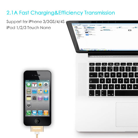 Fast Charging Cable iPhone 4 s 4s 3GS & iPad 2 3 - Costsold