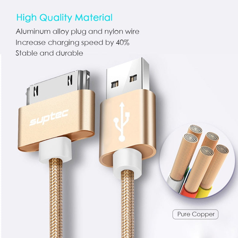 Fast Charging Cable iPhone 4 s 4s 3GS & iPad 2 3 - Costsold