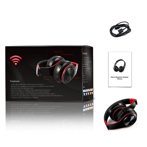 HIFI Stereo Bluetooth Headphone FM and Support SD Card