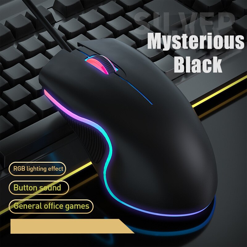 LED Mute Ergonomic Wired Gaming Mouse - Costsold