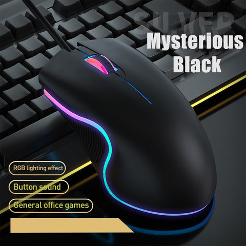 LED Mute Ergonomic Wired Gaming Mouse - Costsold