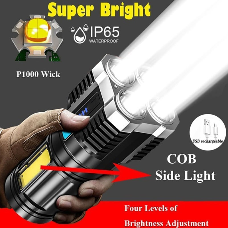 Tactical Portable Flashlight Sport 4/5 Heads Torches