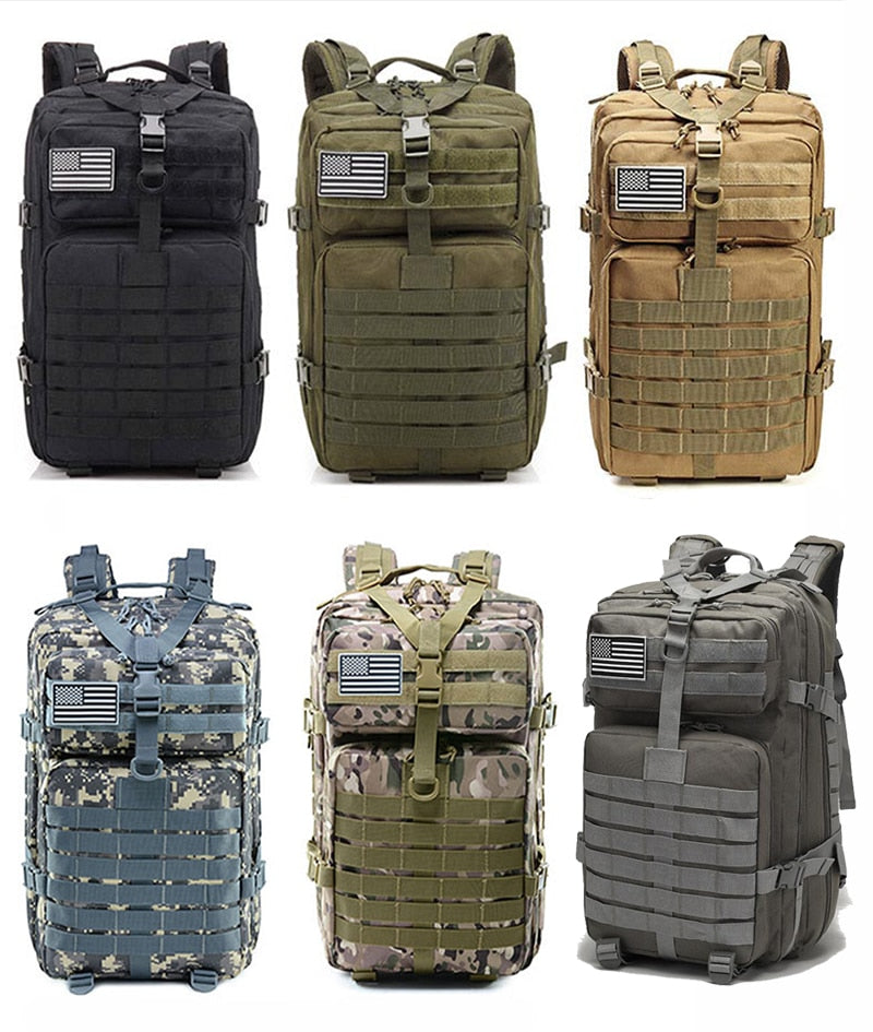 Men Military Camouflage Tactical Waterproof Backpack 