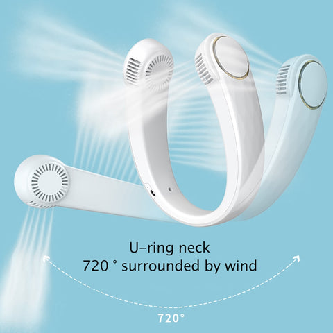 Portable 720°Surround Wind Hanging Neck Fan - Costsold