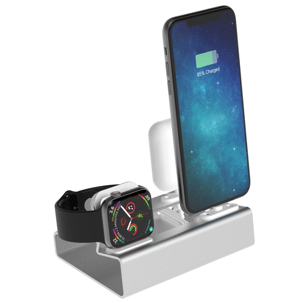 Aluminum 3 in 1 Charging Stand for Apple Devices - Costsold