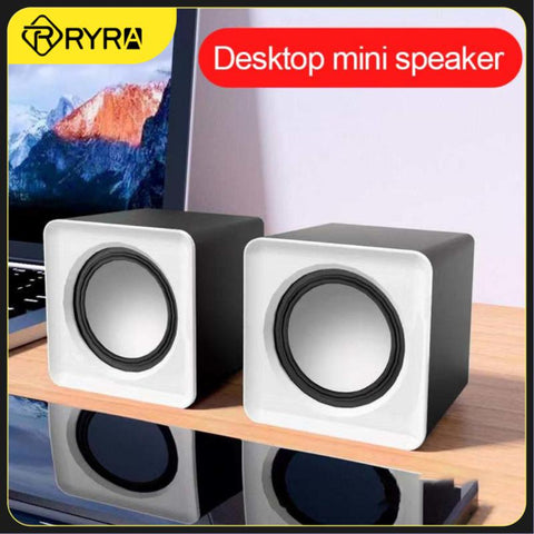 RYRA Mini Computer Speaker USB Wired Speakers Stereo