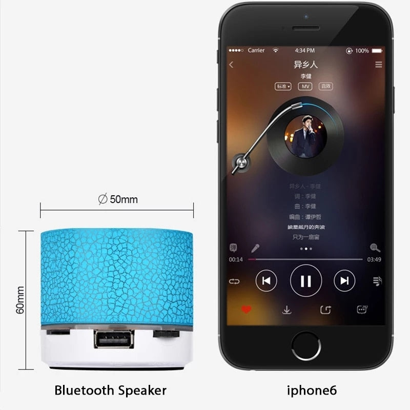 Mini Portable LED Wireless Bluetooth 4.1 Speaker - Costsold