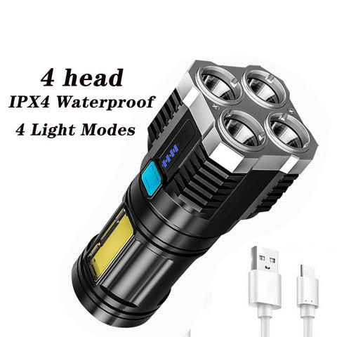 Tactical Portable Flashlight Sport 4/5 Heads Torches