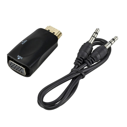 Male to VGA Female Adapter HD 1080P Audio Cable Converter 