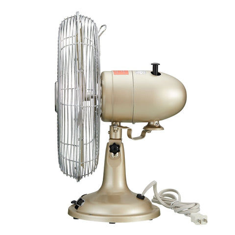 12 Inch Retro 3-Speed Metal Tilted-Head Oscillation Fan