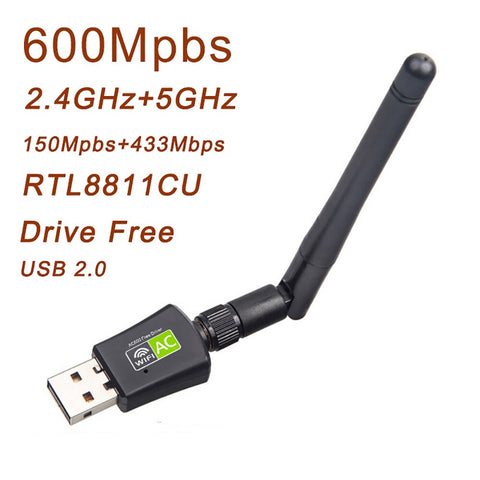 1200Mbps Wireless Network Card USB WiFi Adapter 2.4G 5G Dual