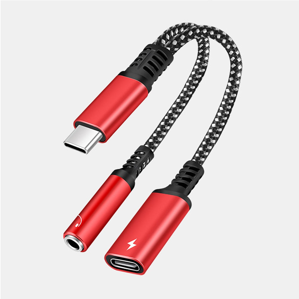 2 In 1 USB C To 3.5mm Headphone Jack Adapter - Costsold