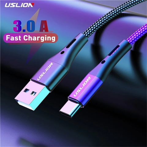 3A USB Type C Cable Wire For Samsung S10, S20 & Xiaomi mi 11