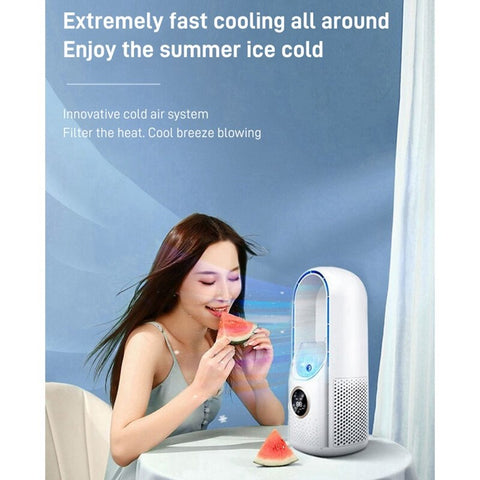 Portable Air Cooler Leafless Electric 6 Speed Fan - Costsold