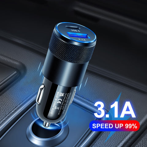 PD Car Charger 70W Car Charger USB Type & USB - Costsold