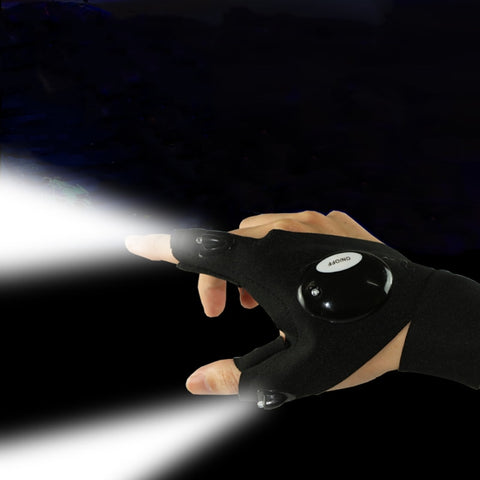  Outdoor Fingerless Glove LED Flashlight Waterproof Torch