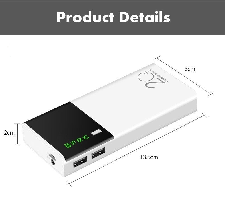 80000mAh Portable Phone Power Bank External Battery Charging