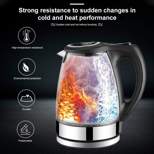 1.7L 220V Electric Kettle Stainless Steel Glass - Costsold