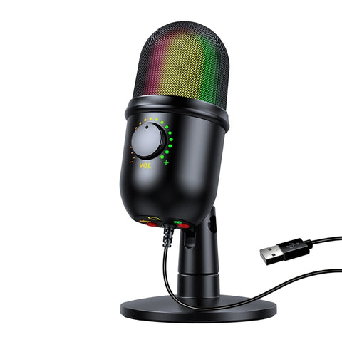 RGB USB Condenser Microphone Professional Vocals Streams Mic Recording Studio Micro For PC YouTube Video Gaming Computer