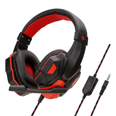 3.5mm Wired Gaming Headset PC Bass Stereo Headphones