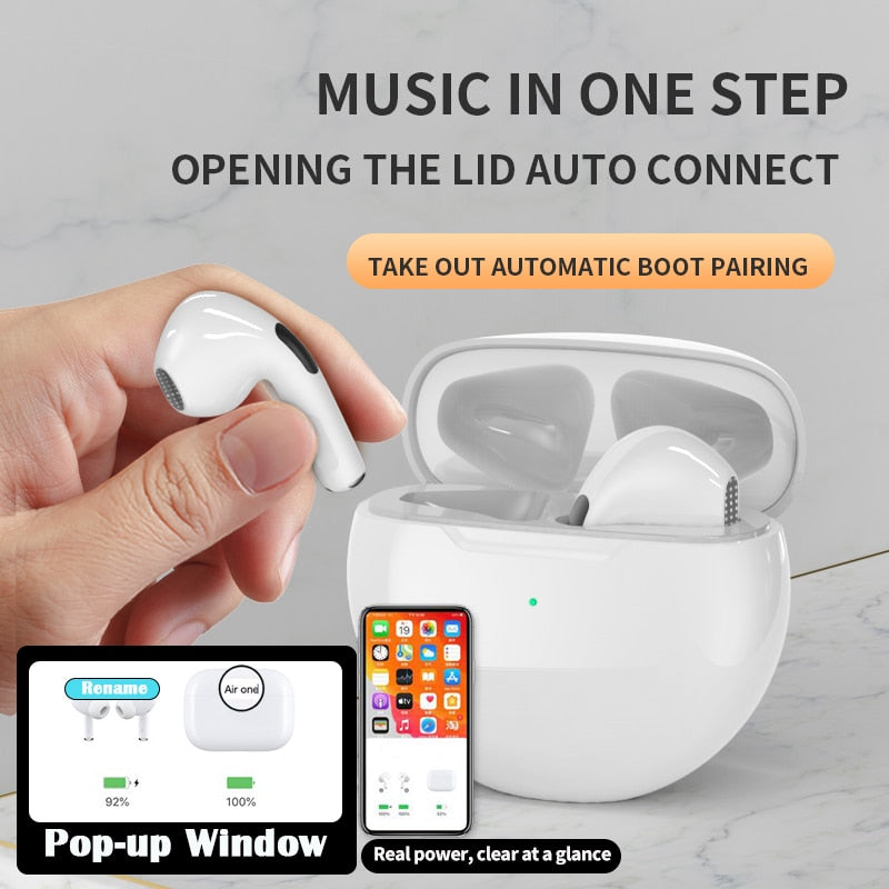 Original Pro6 tws Wireless Headphone Smart Touch Control 