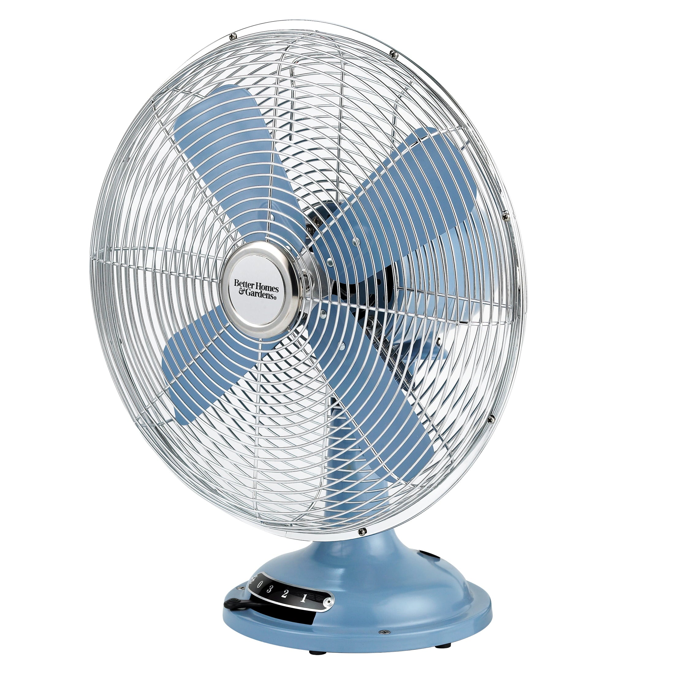 12 Inch Retro 3-Speed Metal Tilted-Head Oscillation Fan