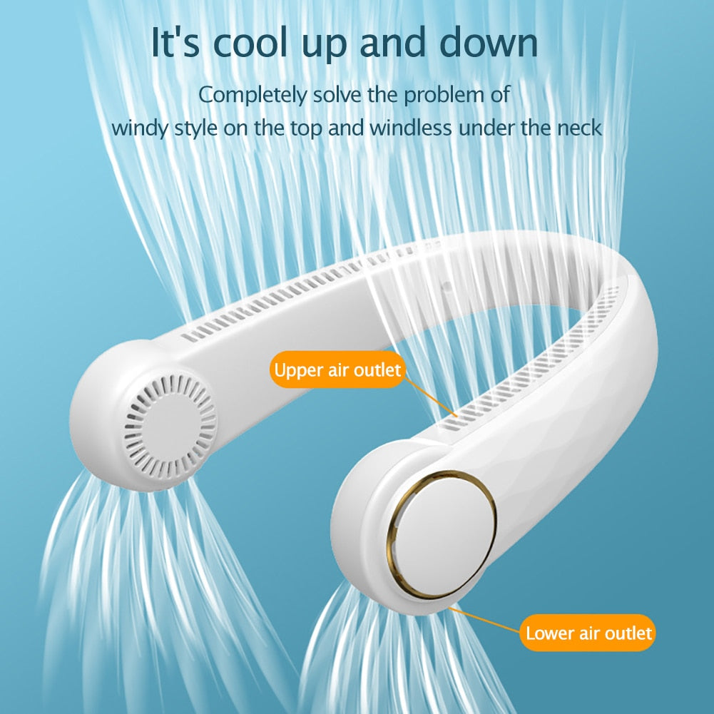 Portable 720°Surround Wind Hanging Neck Fan - Costsold