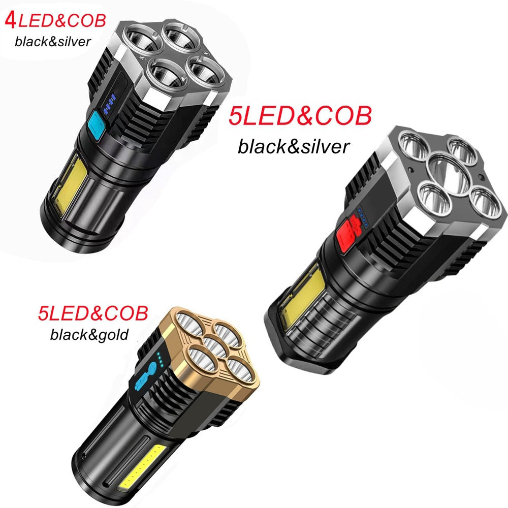 Tactical Portable Flashlight Sport 4/5 Heads Torches