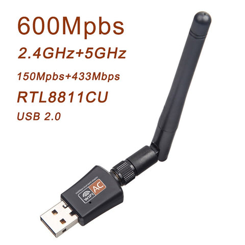 1200Mbps Wireless Network Card USB WiFi Adapter 2.4G 5G Dual