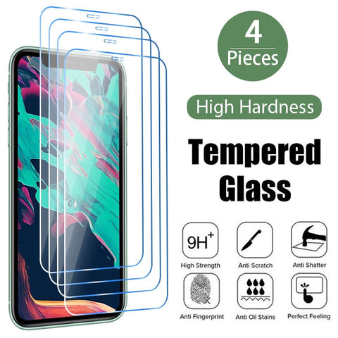 High Quality 4PCS Tempered Glass for iPhones - Costsold