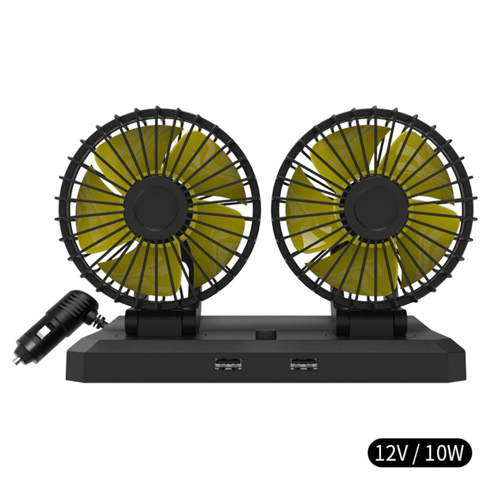 360 Degree Adjustable Car Air Conditioner Wind-enhanced Fan