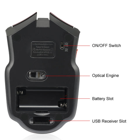 ORZERHOME 2.4GHz Wireless Mouse Optical with USB Receiver