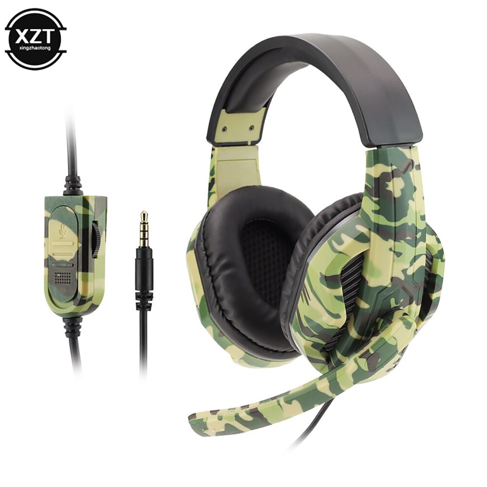 New Camouflage Gaming Headset 3.5mm AUX Jack - Costsold