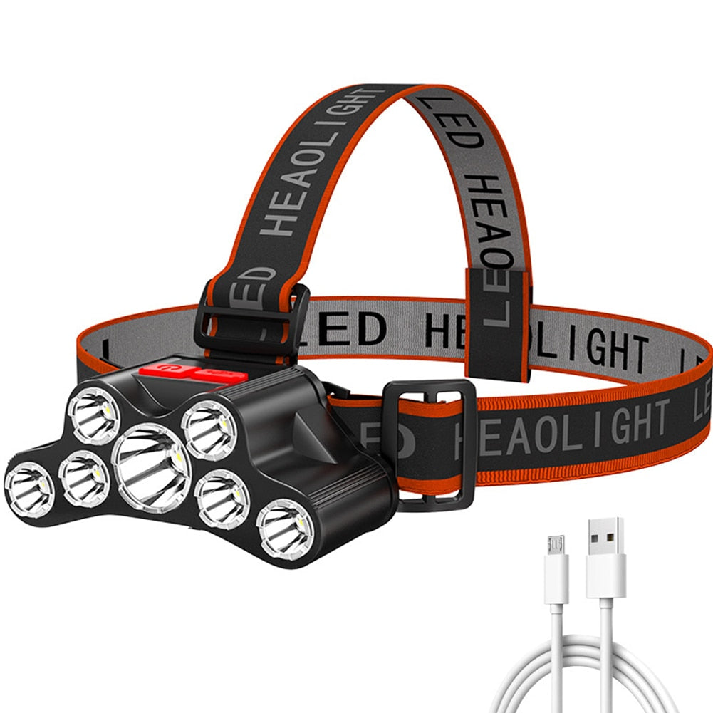 7 LED Rechargeable Lantern Headlamp - Costsold