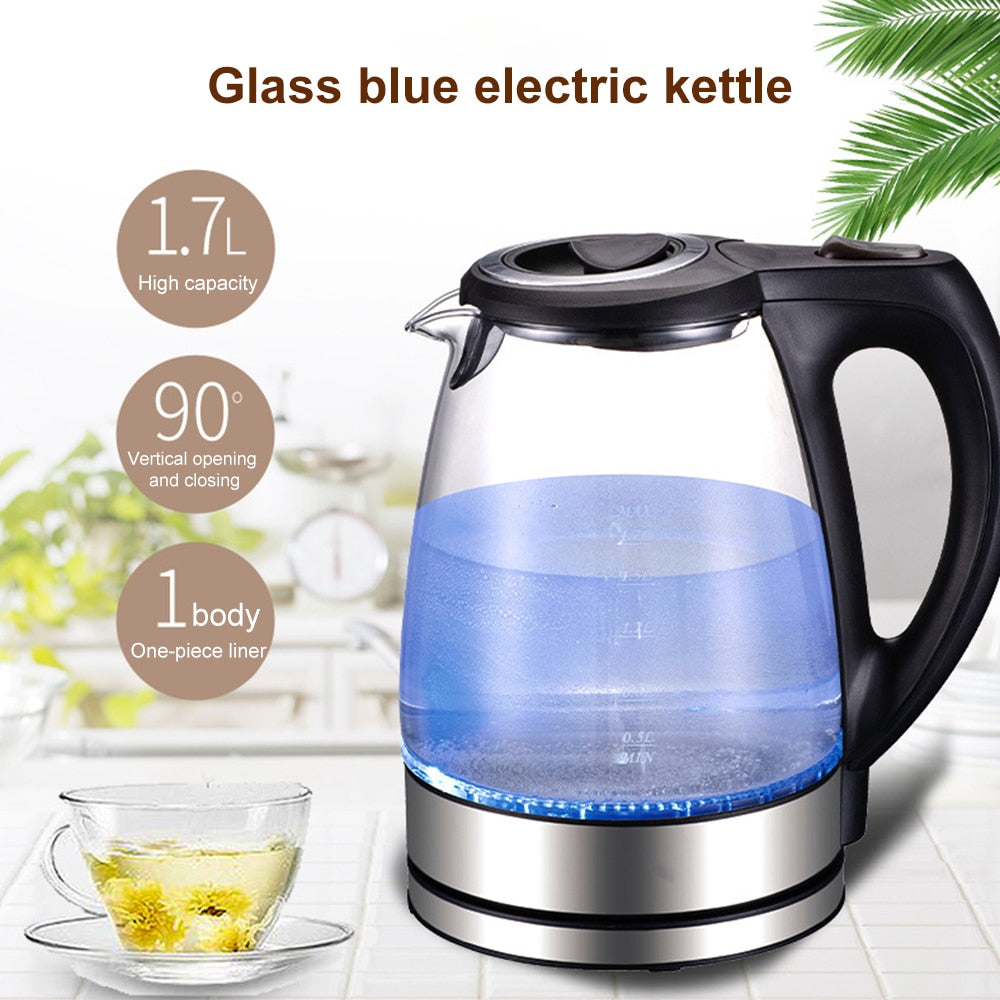 1.7L 220V Electric Kettle Stainless Steel Glass - Costsold