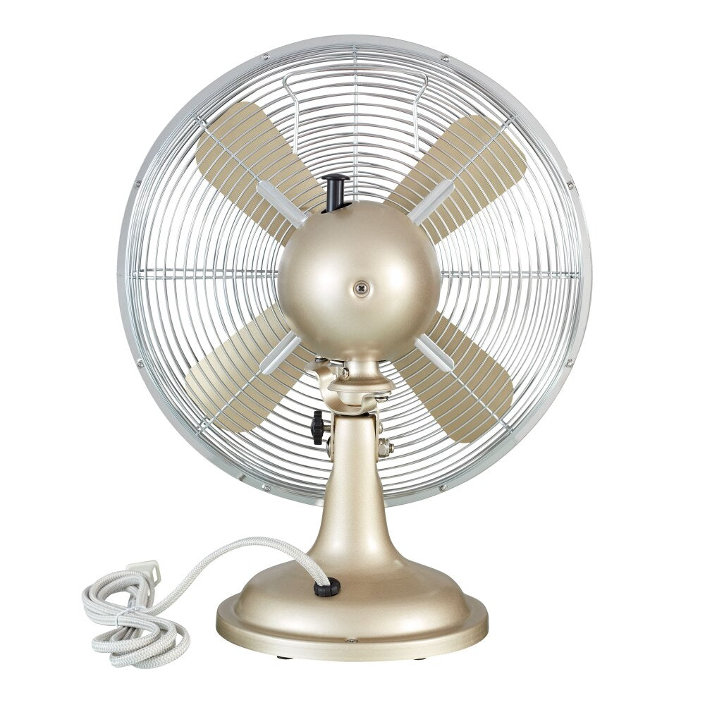 12 Inch Retro 3-Speed Metal Tilted-Head Oscillation Fan